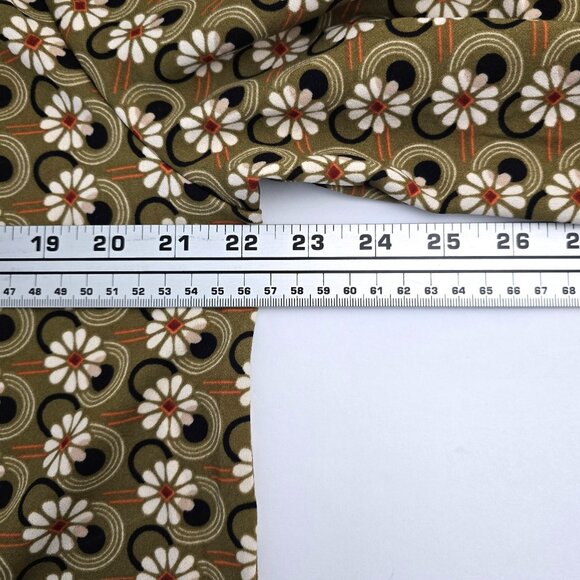 Melloday Pleated Round Neckline Button Back Closure Long Sleeve Multicolor XL - Picture 6 of 7